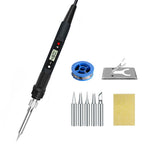 80W Digital Electric Soldering Iron Set Kit 220V 110V Temperature  Adjustable LCD Display Solder Welding Iron Tool Tips