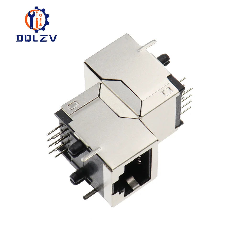 Shield RJ45 8P8C Jack Connector No LED 21MM PCB Mount Network Internet Modular