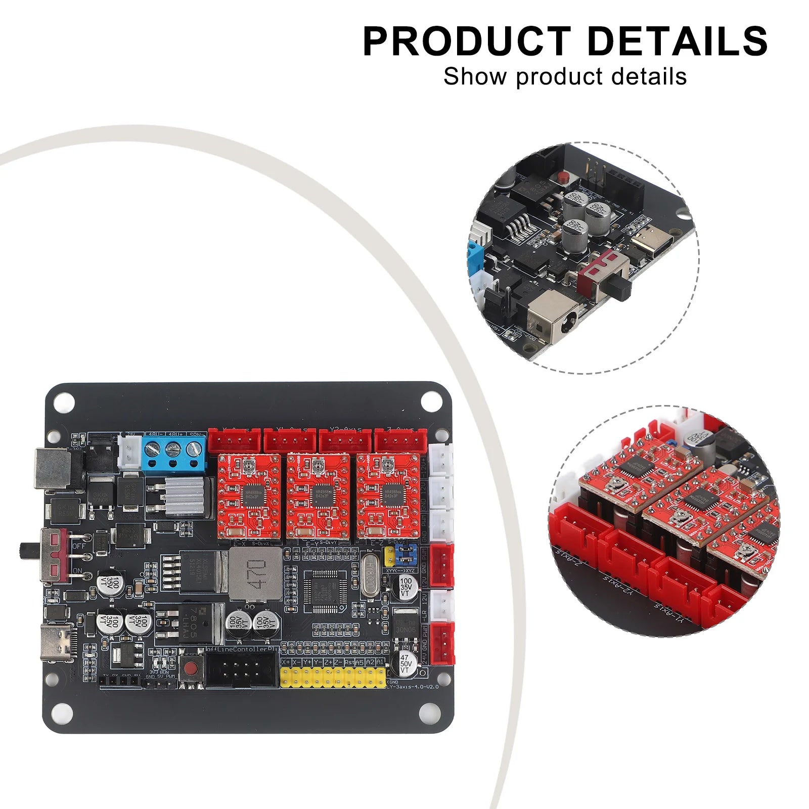 For GRBL 1.1 32Bit Controller Board Dual Y For CNC 3018 2418 1610 Engraving Machine With A4988 Stepper Motor Driver