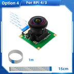 Raspberry Pi Camera 175 Degree OV5647 Sensor 5MP Cameras Module Wide Angle Fisheye Lens for Pi 5 / 4B / 3B+ / 3B / Zero 2 W 1.3