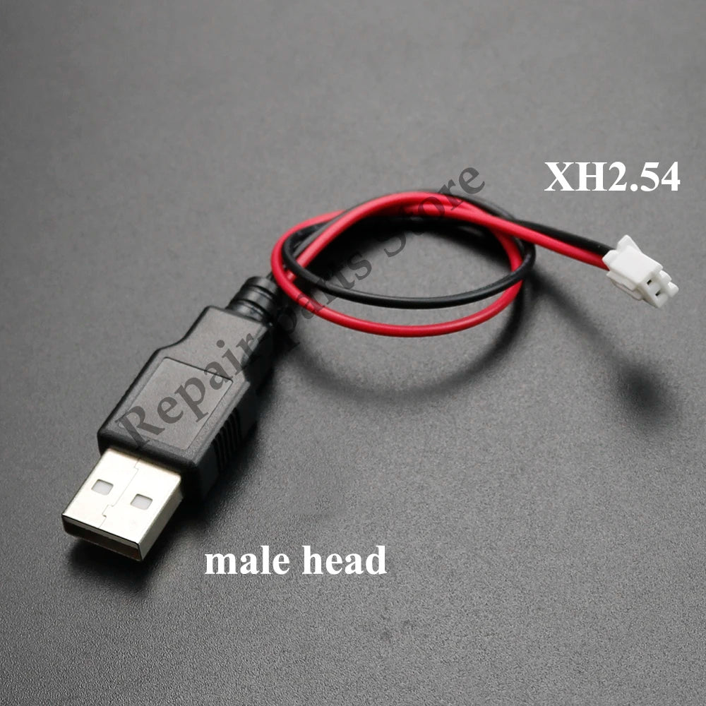 1 Piece USB Male and Female Head to XH2.54-2P Terminal Wire, 2-Core Power Cable, USB Socket to PH2.0 Terminal Adapter Cable