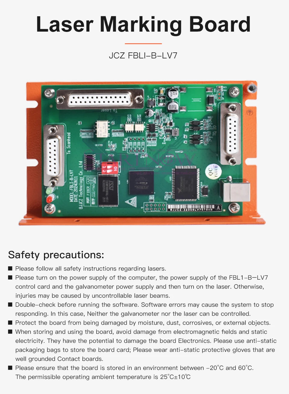 Startnow JCZ Control Card Fiber CO2 UV Laser Marking Machine Universal FBLI-B-LV7 Control Board Ezcard For Laser Marking Machine