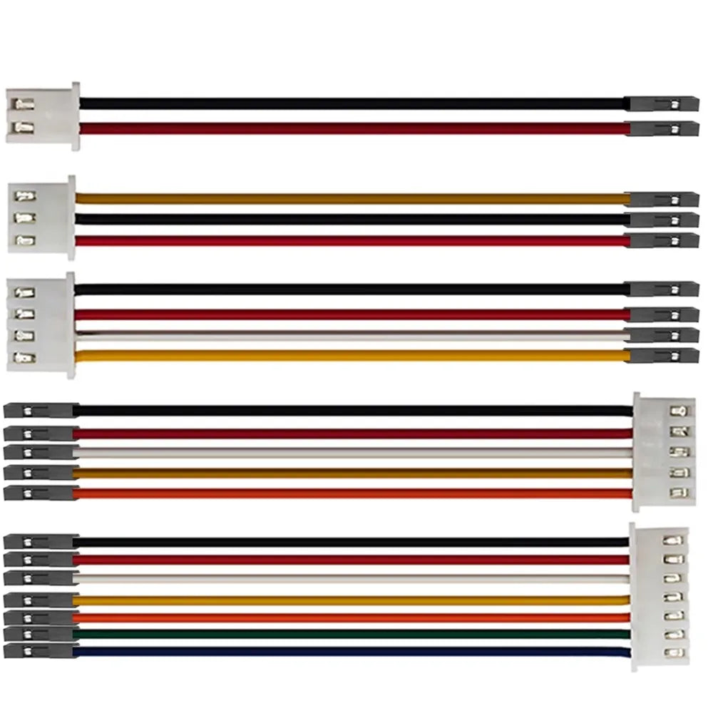 5PCS XH2.54/PH2.0/HY2.0/ZH1.5/MX1.25/SH1.0 To Dupont Line Cable 1P Female 2/3/4/5/6/P 20CM 26AWG 28AWG Jumper Wire