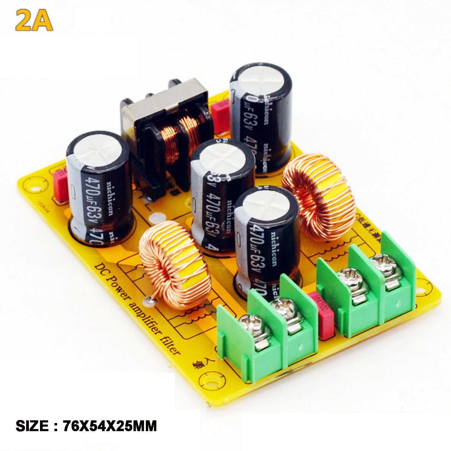 2A 4A 10A 20A DC LC Low Pass Power Filter EMI EMC 12V 24V CAR Audio High-Frequency Noise Filter Switching Power Supply Ripple