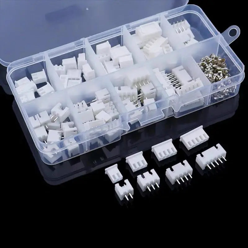 230PCS XH2.54 2/3/4/5p Housing+Straight Pin+Terminal 2.54mm Male And Female Housing Kit Pin Connector Terminal Connector Kit
