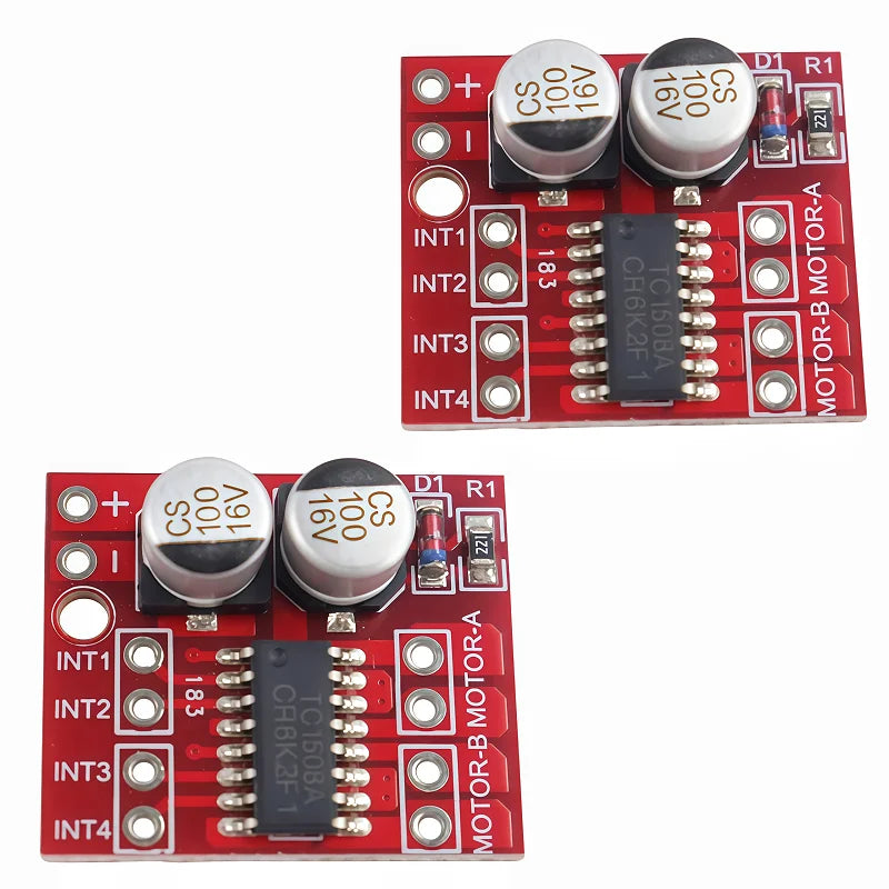 1-20pcs  Mini L298N 2-channel Motor Drive Module Stepper Motor Smart Car Robot Breadboard Peltier High Power