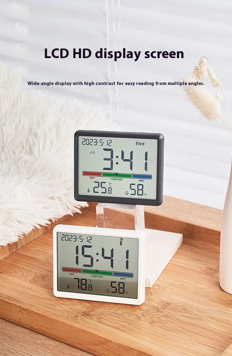 Youpin Electronic Thermometer Hygrometer Weather Station High Precision with Table Clock Function Mini Thermometer Sensor Gauge