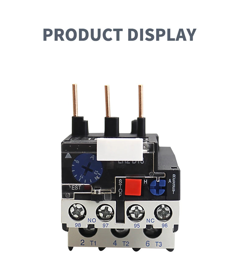 JR28 Thermal Overload Relay 1.6A 2.5A 4A 6A 8A 10A 13A 18A 25A LR2D13 Adjustable Thermal Relay Over Current Protection Relay