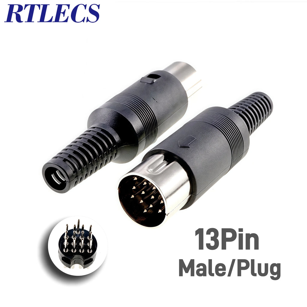 2/5 PCS 3P 4P 5P 6P 7P 8P 13Pin Din Male/Female Plug Soecket Jack With Plastic Handle Keyboard Cable Connector Adaper PS2 DIY