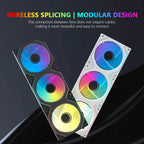 JUMPEAK MX120 240mm Modular Wireless Splicing PC 120mm Case Cooling Fan ARGB Infinite Mirror Effect For Computer Water Cooler