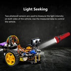 LAFVIN Smart Robot Car for Arduino 2WD Chassis Robot Car Kit With Ultrasonic Module, L298N Driver Board, Remote, IR Control
