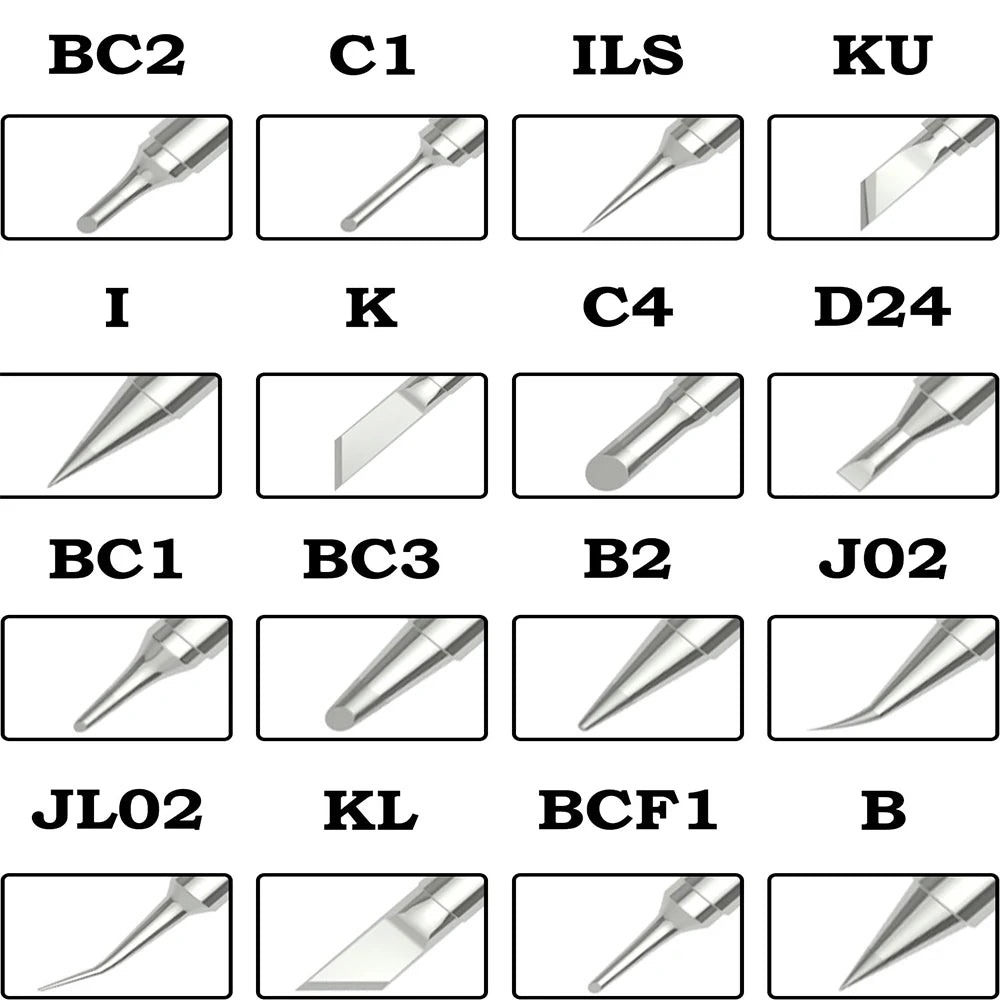 T12 Soldering Iron Tip Series 4-Piece Set for T12 Welding Station Repair Tool Replacement Tip Not Applicable FM65 T65 SH72 Tip