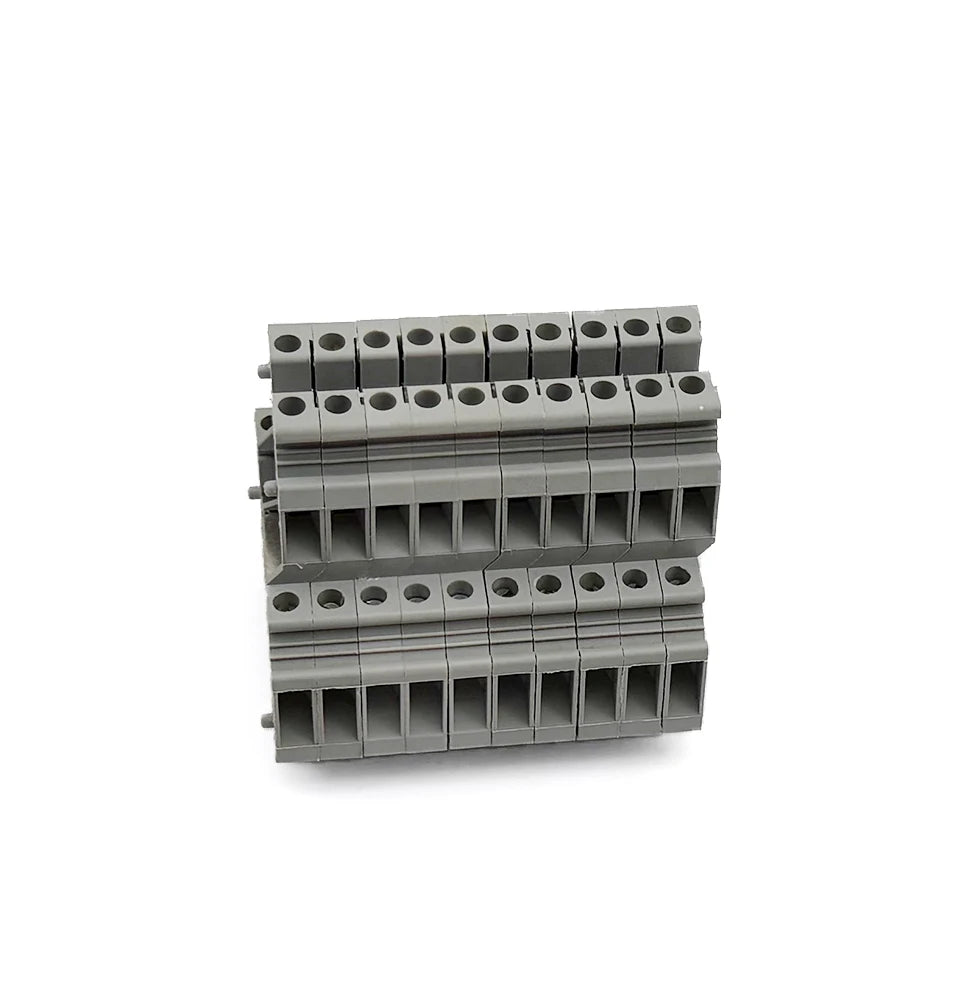 10Pcs UKK/UKKB 5 Double-Level Terminal Block 2 Layer 0.2 - 4 mm² Plug Wire Electrical Screw Connector DIN Rail Termin UKK5 UKKB5