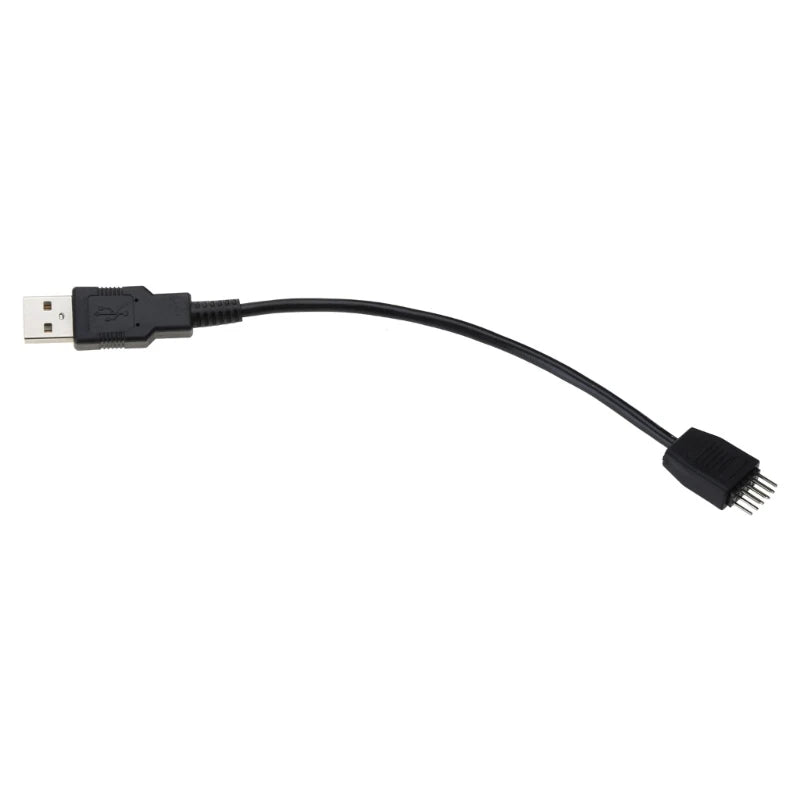 9 pin USB Header to USB Cable, USB 2.0 Type A Male to 9 Pin Male Motherboard Cable Cord P9JB