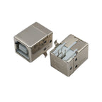 10Pcs USB Type B Female Socket Printer Data Interface Connector Repair Jack Port Right Angle 4Pin PCB DIP USB B Soldering Adapte