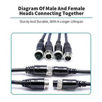 GX12 2/3/4/5/6/7 Pin Male to Female Extension Line 2Pin Aviation Plug Connection WirePlug Sensing Connector Cable 0.2-3 Meter