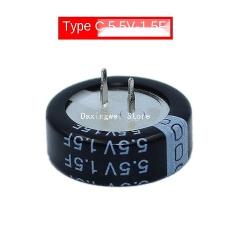 2PCS/Lot Super Capacitor 5.5V 0.1F 0.22F 0.33F 0.47F 0.68F 1F 1.5F 4.0F Button Type Farrah Supercapacitor VHC Type