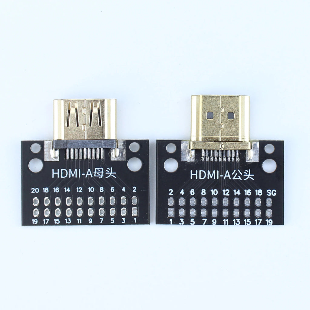 1pcs A-M HDMI Male To Female Test Board MINI Connector with Board PCB 2.54mm Pitch 19/20pin DP HD A Female To Male Adapter Board