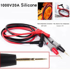 1000V 10A/20A Multimeter Test Leads, Extra Sharp Needle Tip Probe Wire Pen Cable for Digital Multimeter Tester