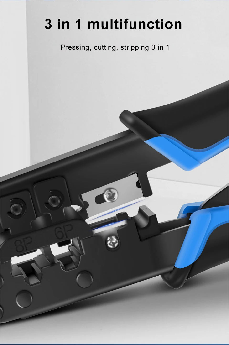 RJ45 Crimper RJ11  Tool Ethernet Network LAN Cable  Cutter Stripper Plier for 6P 8P RJ11 RJ12 Network Plier