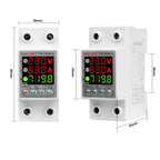 110VAC 120V Dual/Three Display Adjustable Over Voltage Current Under Voltage Protector KWh Energy Meter 40A 63A Protection Relay