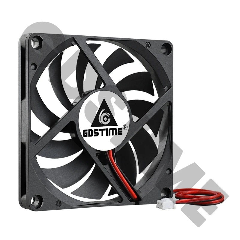 Gdstime 80mm Fan DC 5V 12V 24V 80x80x10MM Brushless Cooling Fan 8010 Double Ball Cooler 8CM Axial Fan for PC Case CPU Cooling