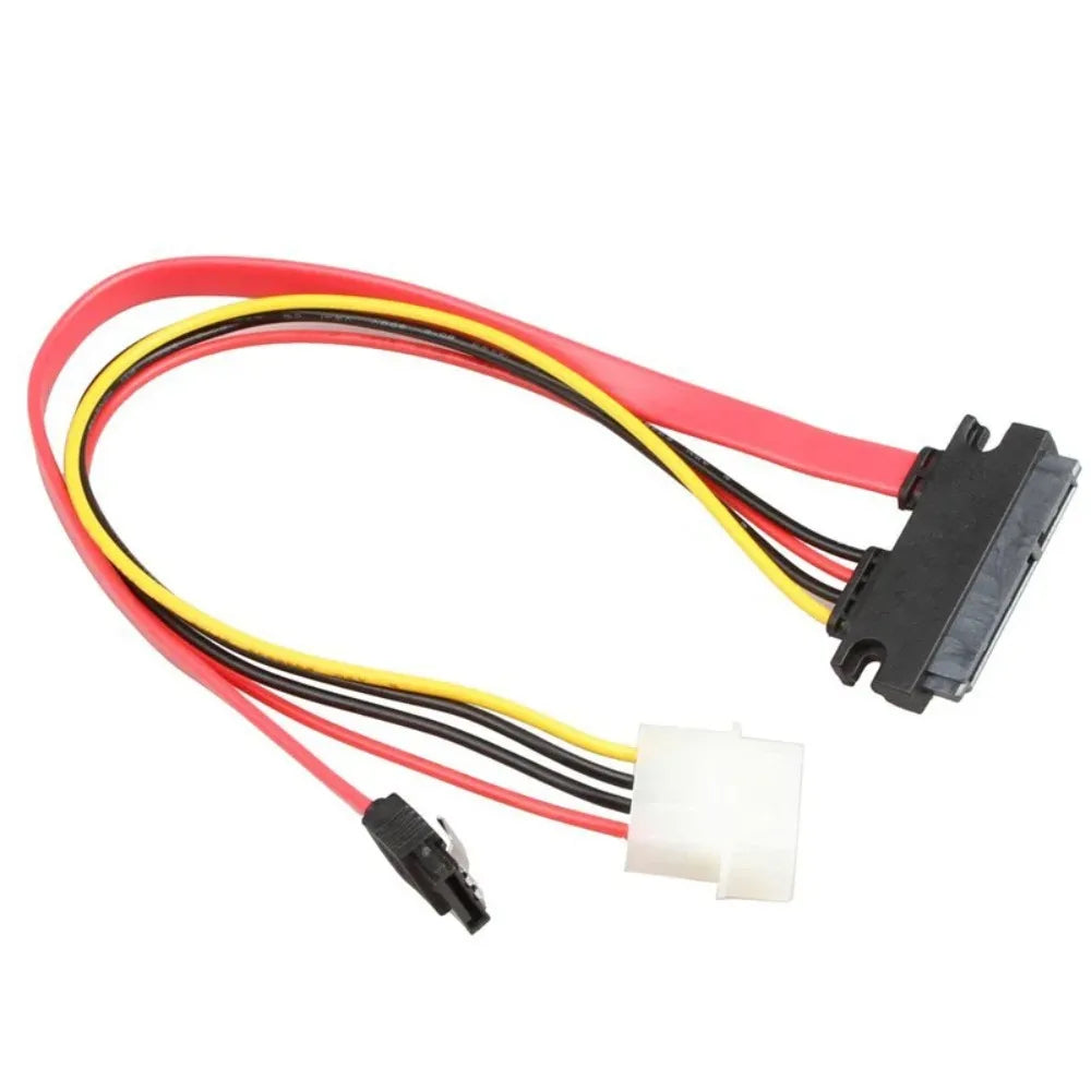 All-in-One Power & Data SATA Cable High Quality 4Pin Molex IDE to 7+15Pin Adapter for Desktop PC SSD HDD Optical Drive 0.1-0.5m