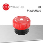 LANBOO 22mm Emergency Stop Button Waterproof Quick Plug Big Head Red Metal with LED Indicator Light 2NC E-Stop Switch for Indust