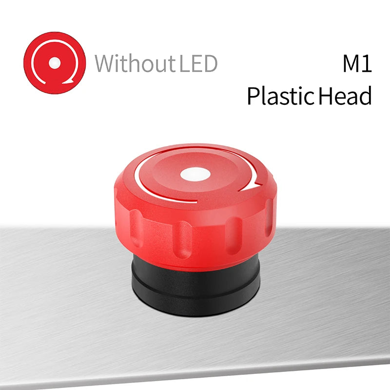 LANBOO 22mm Emergency Stop Button Waterproof Quick Plug Big Head Red Metal with LED Indicator Light 2NC E-Stop Switch for Indust