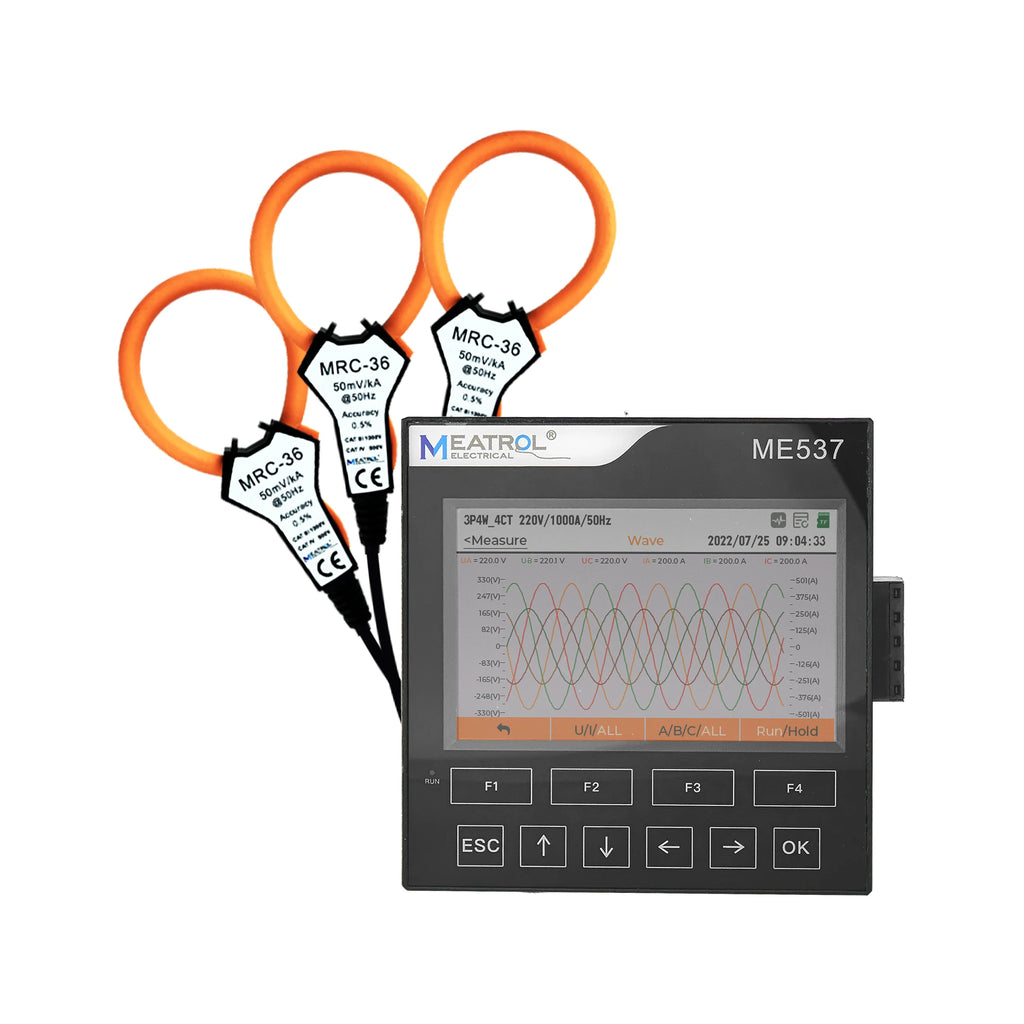 2026 NEW Power Meter Power Quality Analyzer ME537 Current Voltage Power Factor Measurement Rogowski Coil Energy Meter