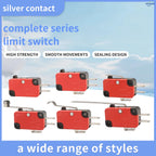 10Pcs Hinge Roller Lever Arm SPDT 1NO 1NC Snap Action Micro Switch,250W ~1500W optional.Lead Limit Switch