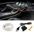 5m Neon LED Car Interior Lighting Strips 5V DIY Flexible EL Cold Light Line Tube Car Interior Decoration Lamp USB Strip