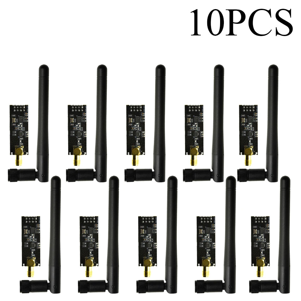 1-10pcs 2.4G Wireless Modules 1100-Meters Long-Distance NRF24L01+PA+LNA Wireless Modules (with Antenna)