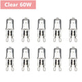 10pcs G9 25W 40W 60W Halogen Light Bulbs 2 Pin Base Warm White Small Bulb Lamps for Chandeliers / Cabinet Clear Frosted Lights