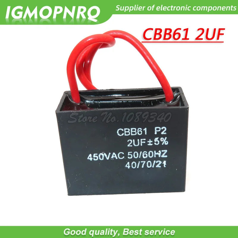 1pcs CBB61 starting capacitance AC Fan Capacitor 450V CBB Motor Run Capacitor 1UF 1.2UF 1.5UF 2UF 2.5UF 3UF 5UF 10UF  12UF 16UF