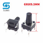 20/50PCS 6X6 6X6X5mm DIP 4Pin Tactile Micro Push Button Switch 6*6*4.3/5/6/7/8/9/10/11/12/13MM Micro Touch Button Power Switches