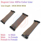 2.54mm Dupont Line 10CM 20CM 30CM 40Pin Male to Male + Male to Female and Female to Female Jumper Wire Dupont Cable for Arduino