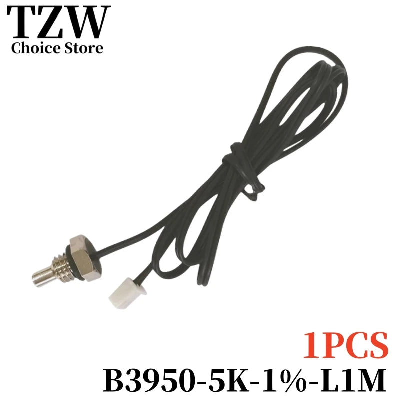 TZW NTC Thermistor Temperature Sensor M8 Hexagonal Thread Probe B3950 1% 5K 10K 15K 20K 50K 100K 60CM 1M 2M