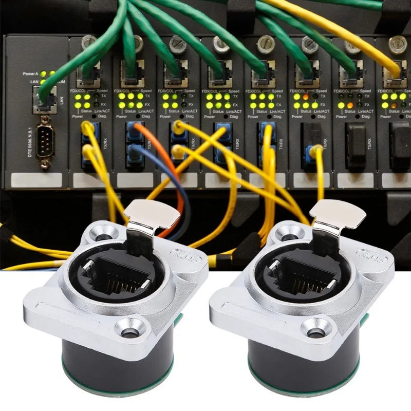 2Pcs RJ45 PCB Panel Fire Retardant Durable Insulator Material EL‑RJ‑WH5 Injection Board