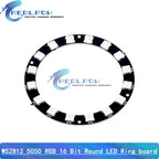 5V 8Bit 12Bit 16Bit 32Bit 64 Bits WS2812 5050 RGB LED Ring Lamp Light + Integrated Drivers For Arduino Diy ESP8266 WS2812