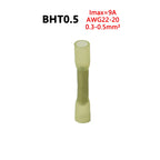10/100Pcs Heat Shrinkable Cable Terminal Tube BHT0.5 BHT1.25 BHT2 BHT5 AWG22-10 Waterproof Butt Crimp Copper Insulated Connector
