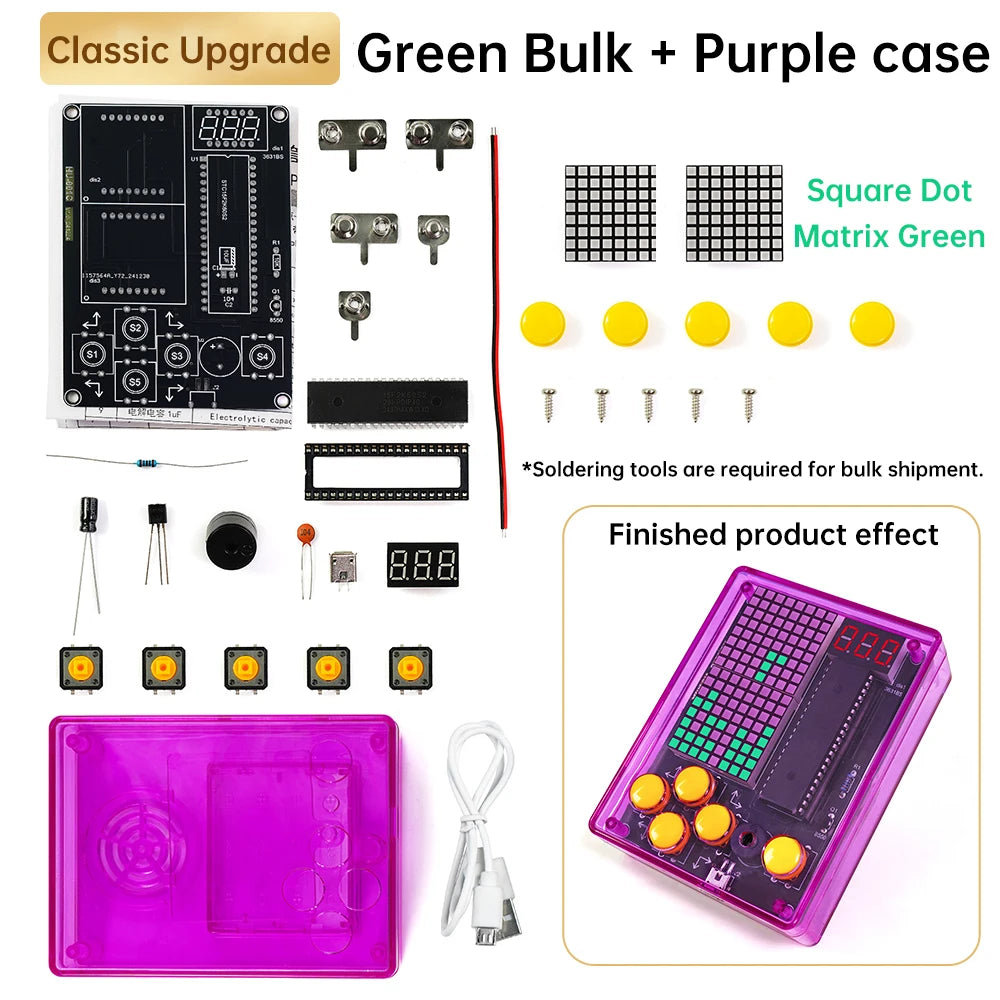 Pixel Gamer DIY Kit Pocket Gamer 51 Microcontroller Electronic Circuit Teaching Experiment Soldering Practice Module