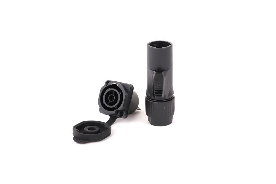 2pcs 3Pins Waterproof IP65 True Locking Powercon Male Plug Jack Power Female Sockets Chassis Wire Connectors