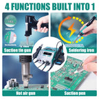 YIHUA 948-II Suction Tin Gun Desoldering Station Hot Air Gun Soldering Iron Suction Pen 4 IN 1 Intelligent Soldering Station