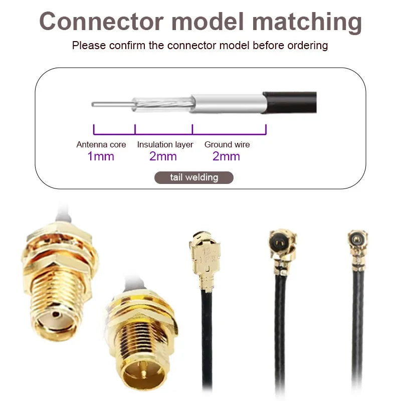 2Pcs RP-SMA Pigtail Cable 1.13 SMA Female Connector To UFL/U.FL Cable for WiFi Antenna Extension