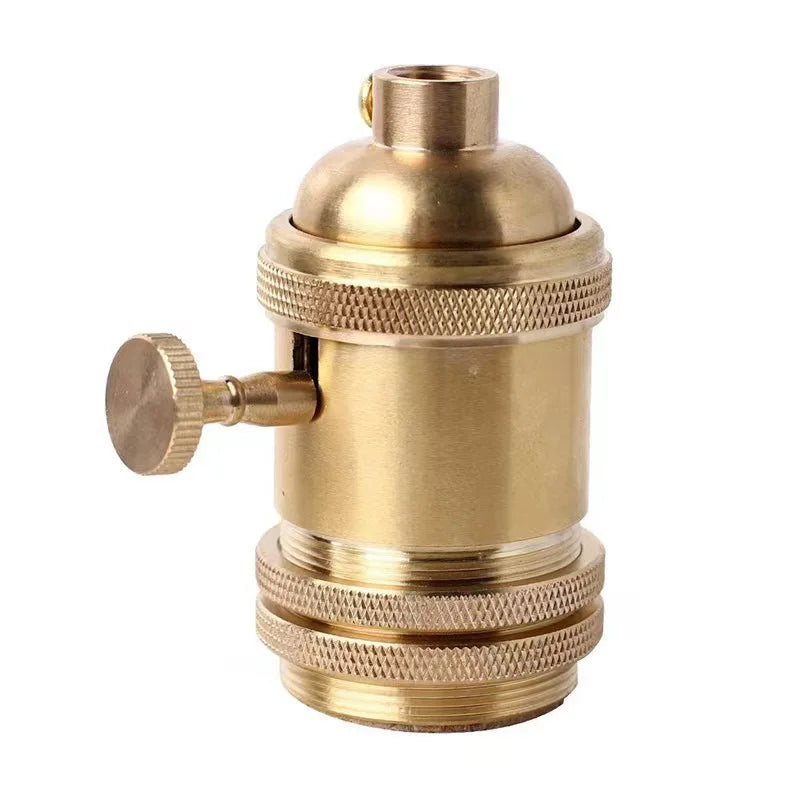 E27/E26 Lamp Base DIY Lampholder With Switch Edison Vintage Lighting Screw Socket Antique Brass Lamp Holder Fixture