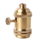 E27/E26 Lamp Base DIY Lampholder With Switch Edison Vintage Lighting Screw Socket Antique Brass Lamp Holder Fixture