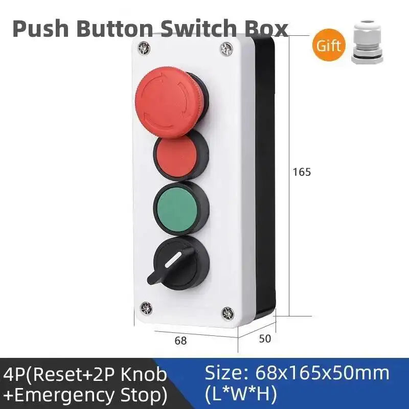 Push Button Box Switch Arrow Symbol Indicating Start Stop Recovery Reset Waterproof Emergency Stop Industrial Handheld Control
