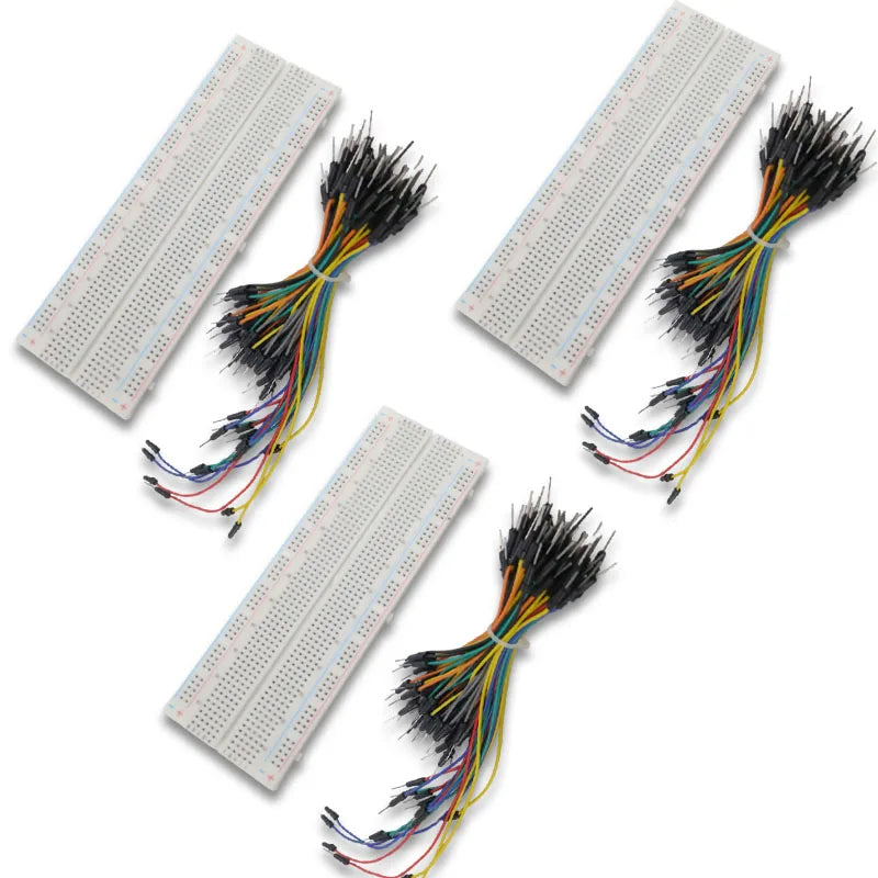 MB102 Breadboard Kit 400/830 Points Solderless PCB Bread Board Jumper Wires Cable Board Dupont Wire for Arduino Kit DIY