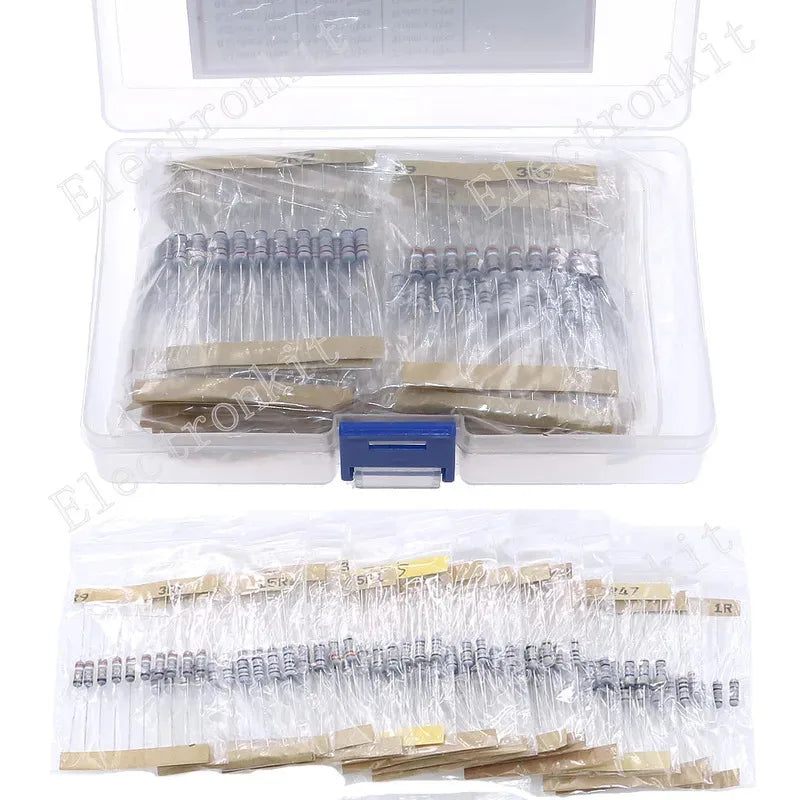 320Pcs 32Value 0.5W 1/2W 0.1 ohm - ohm Fuse Wirewound Resistor Assorted kit